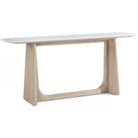 Repose Console Table with Marble Top in Grey Oak by Theodore Alexander