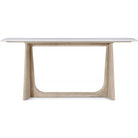 Repose Console Table with Marble Top in Grey Oak by Theodore Alexander