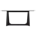 Repose Console Table with Marble Top in Charcoal Oak by Theodore Alexander