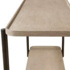 Repose Iron Console Table in Grey Oak by Theodore Alexander