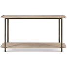 Repose Iron Console Table in Grey Oak by Theodore Alexander