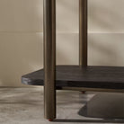 Repose Console Table in Charcoal Oak by Theodore Alexander
