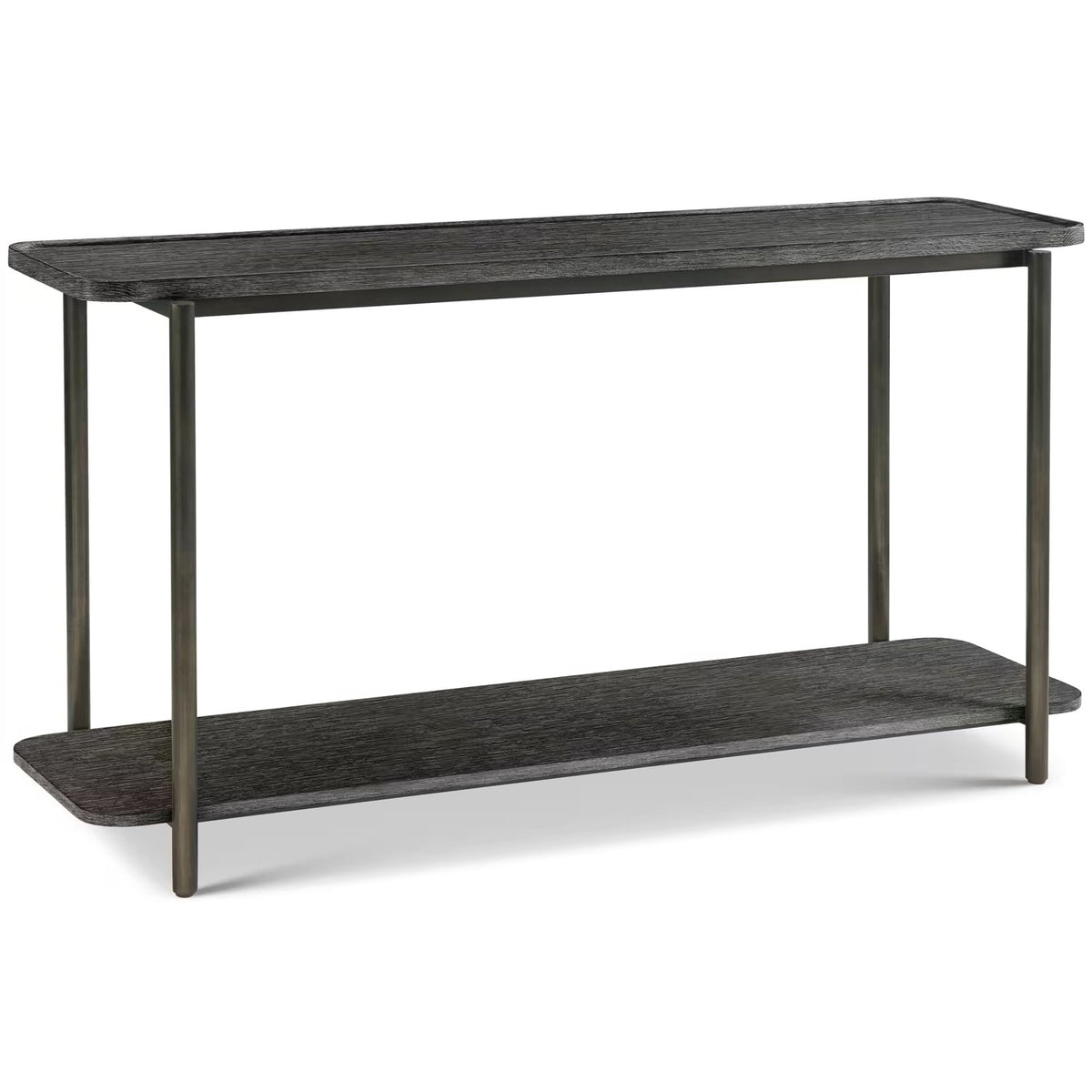 Repose Console Table in Charcoal Oak by Theodore Alexander