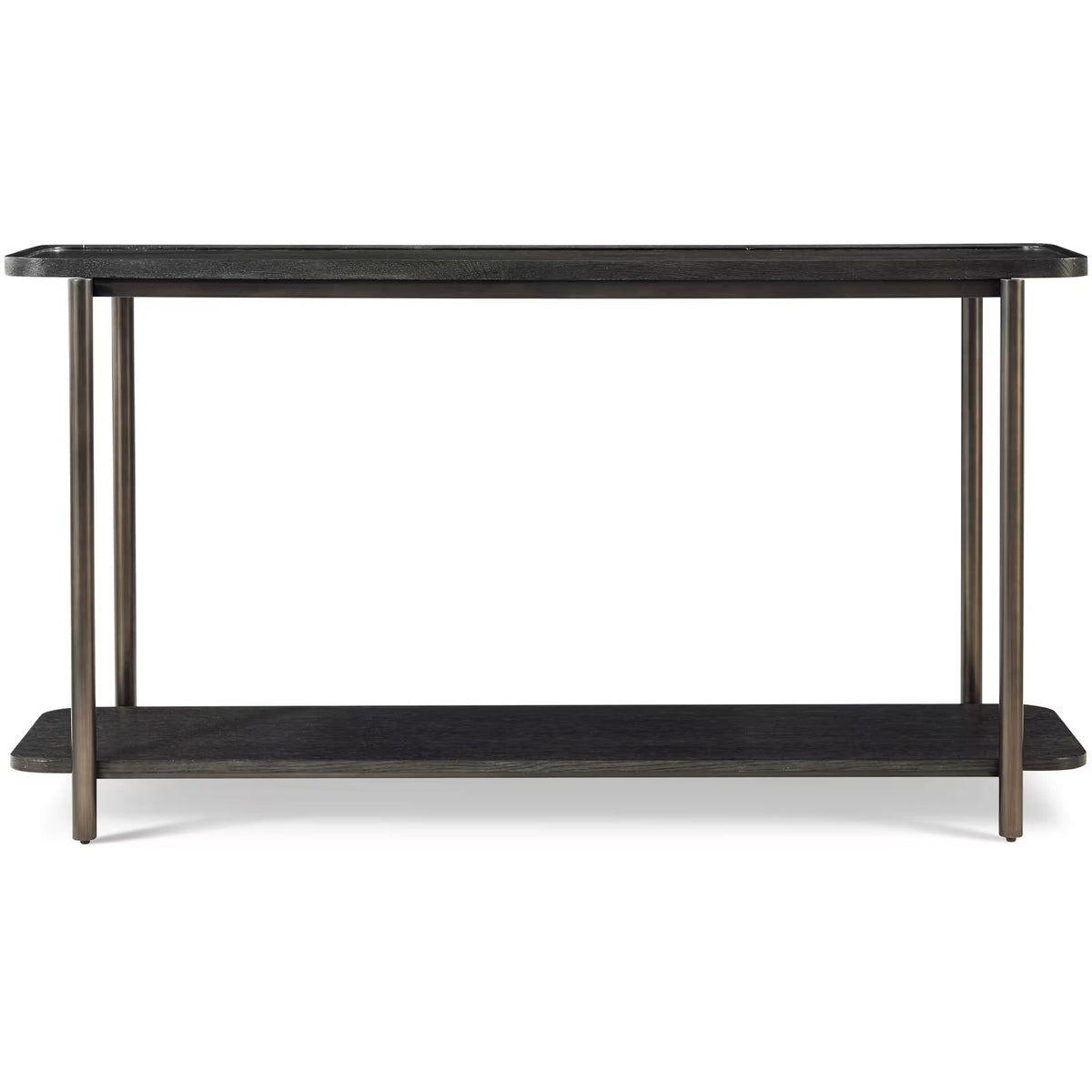 Repose Console Table in Charcoal Oak by Theodore Alexander