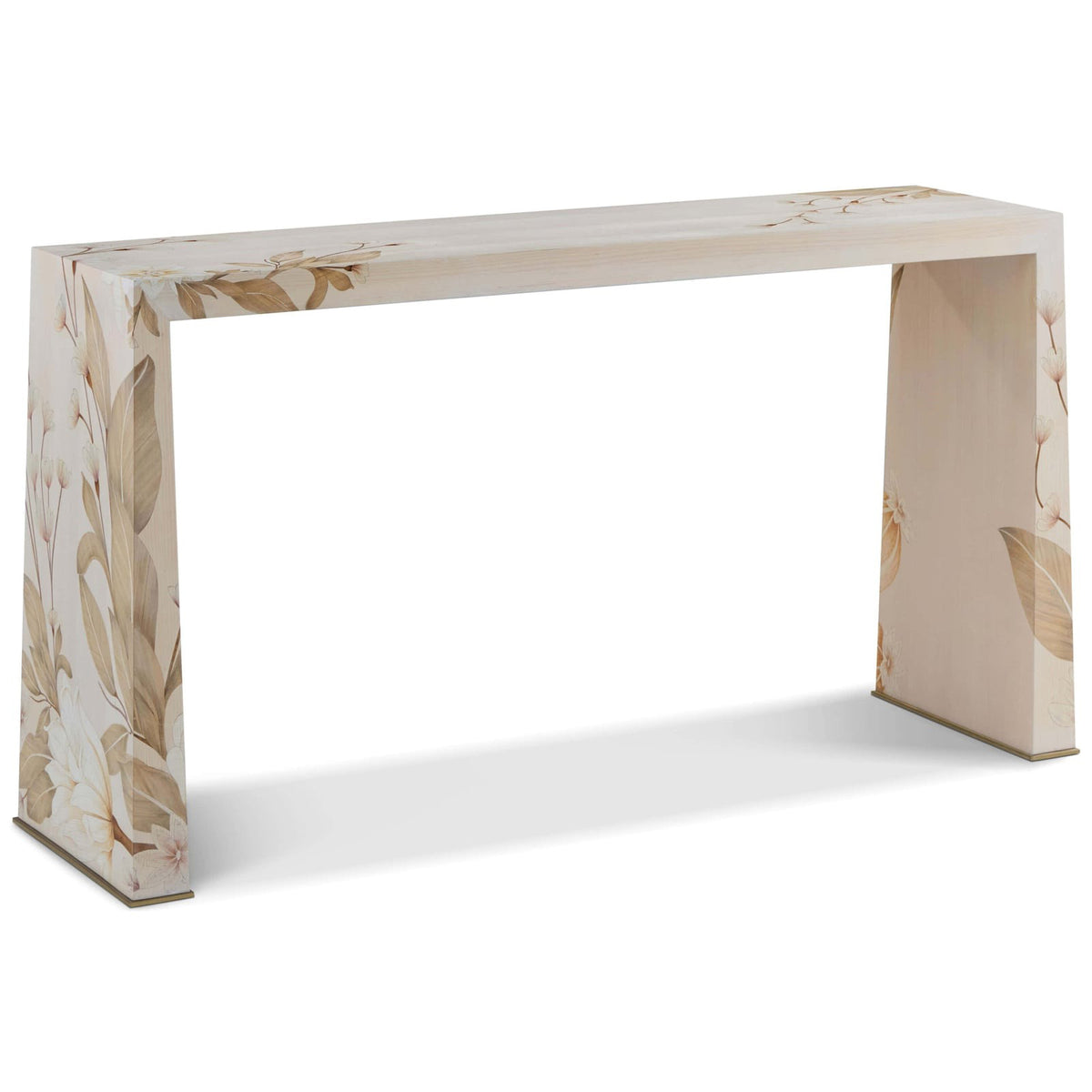 Bouquet Console Table in Buttercream by Theodore Alexander