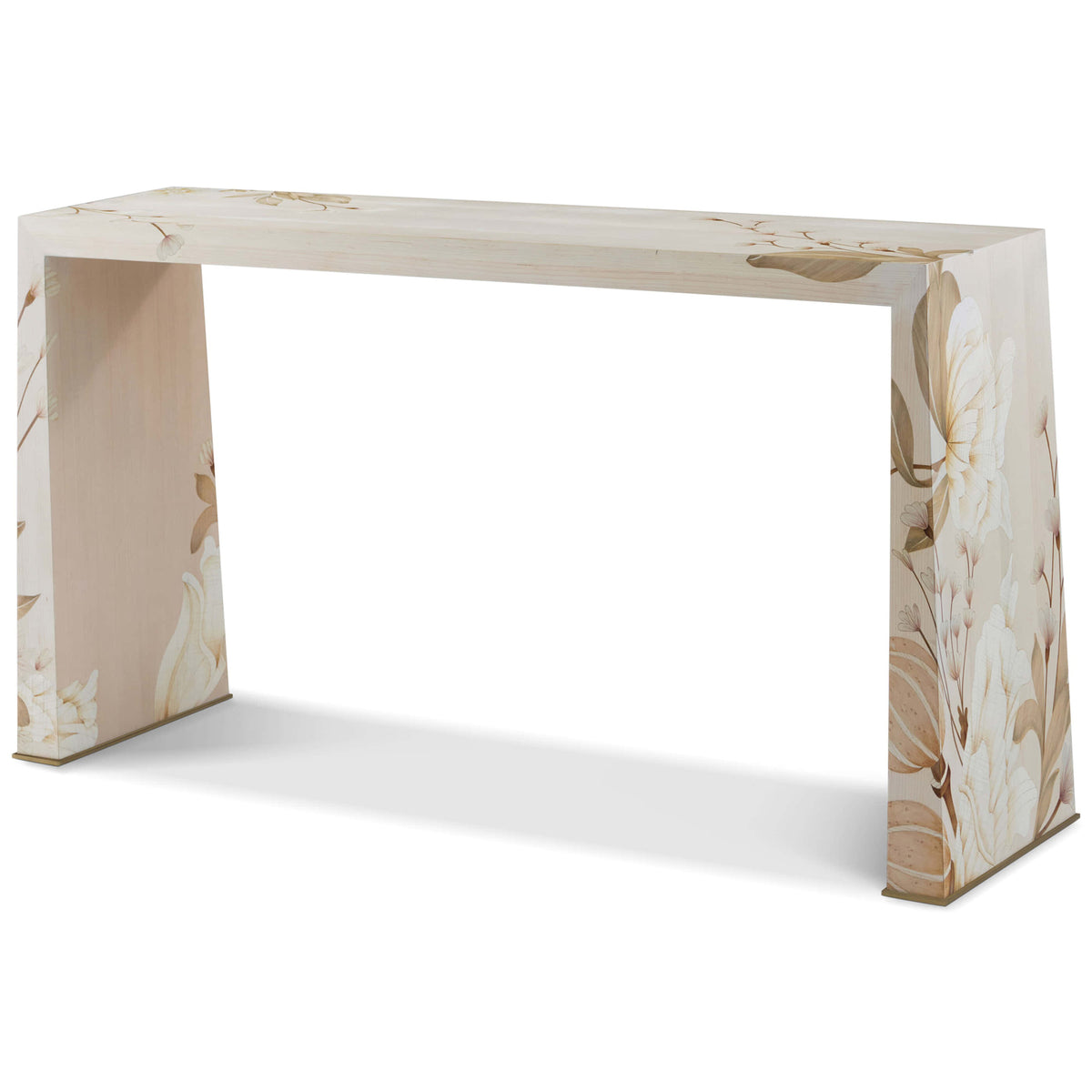 Bouquet Console Table in Buttercream by Theodore Alexander