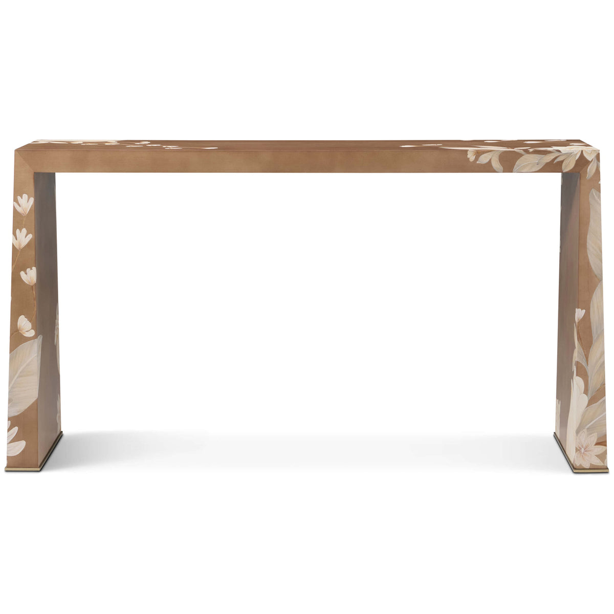 Bouquet Console Table in Toasted Cashew by Theodore Alexander