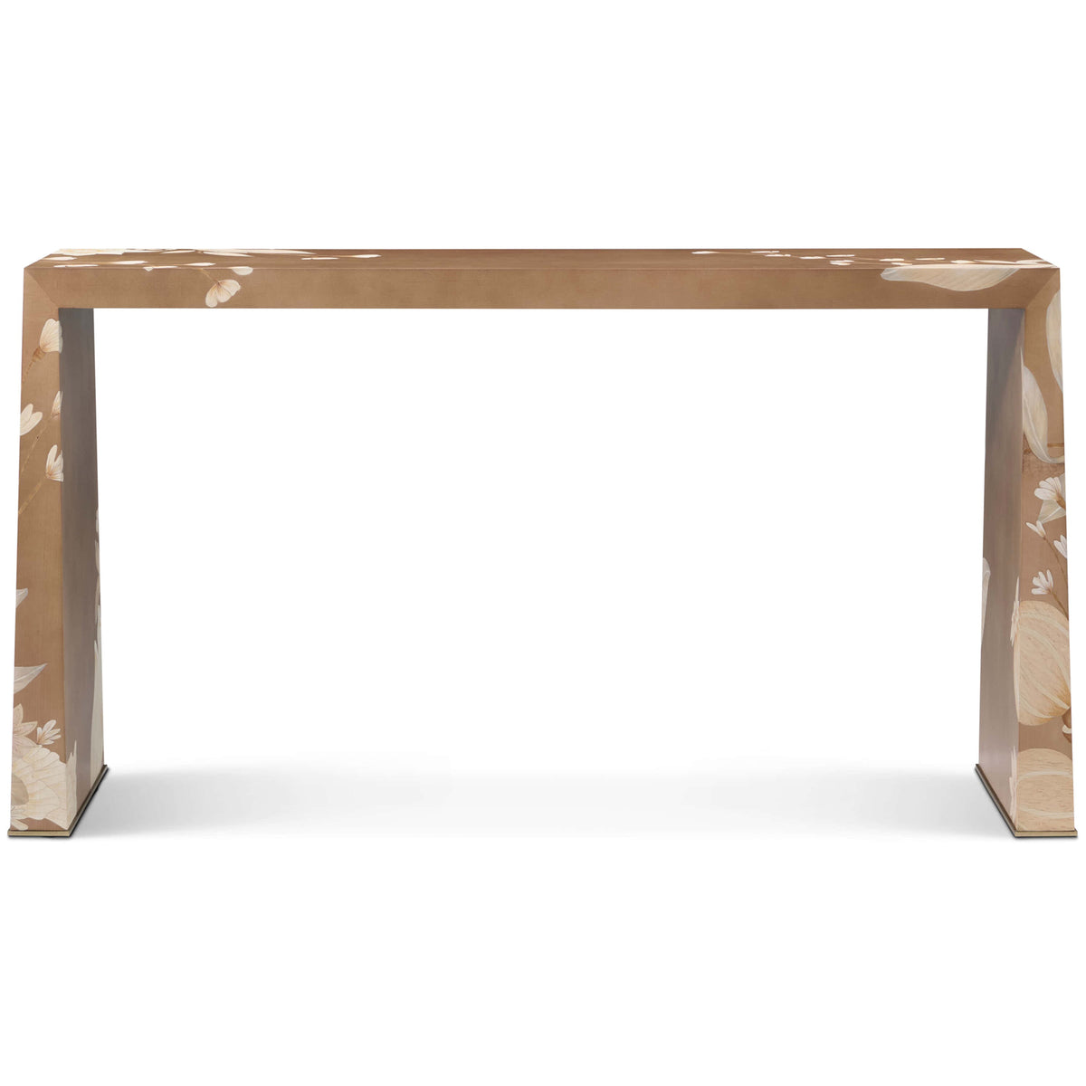 Bouquet Console Table in Toasted Cashew by Theodore Alexander