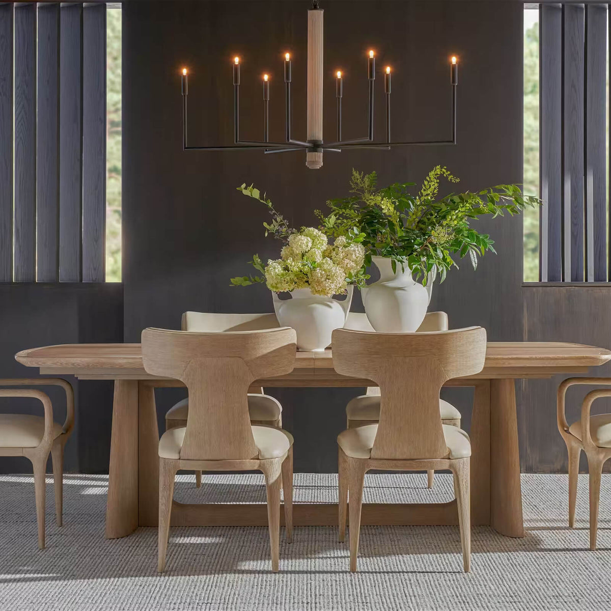 Repose Extending Dining Table in Grey Oak - 248-340cm by Theodore Alexander