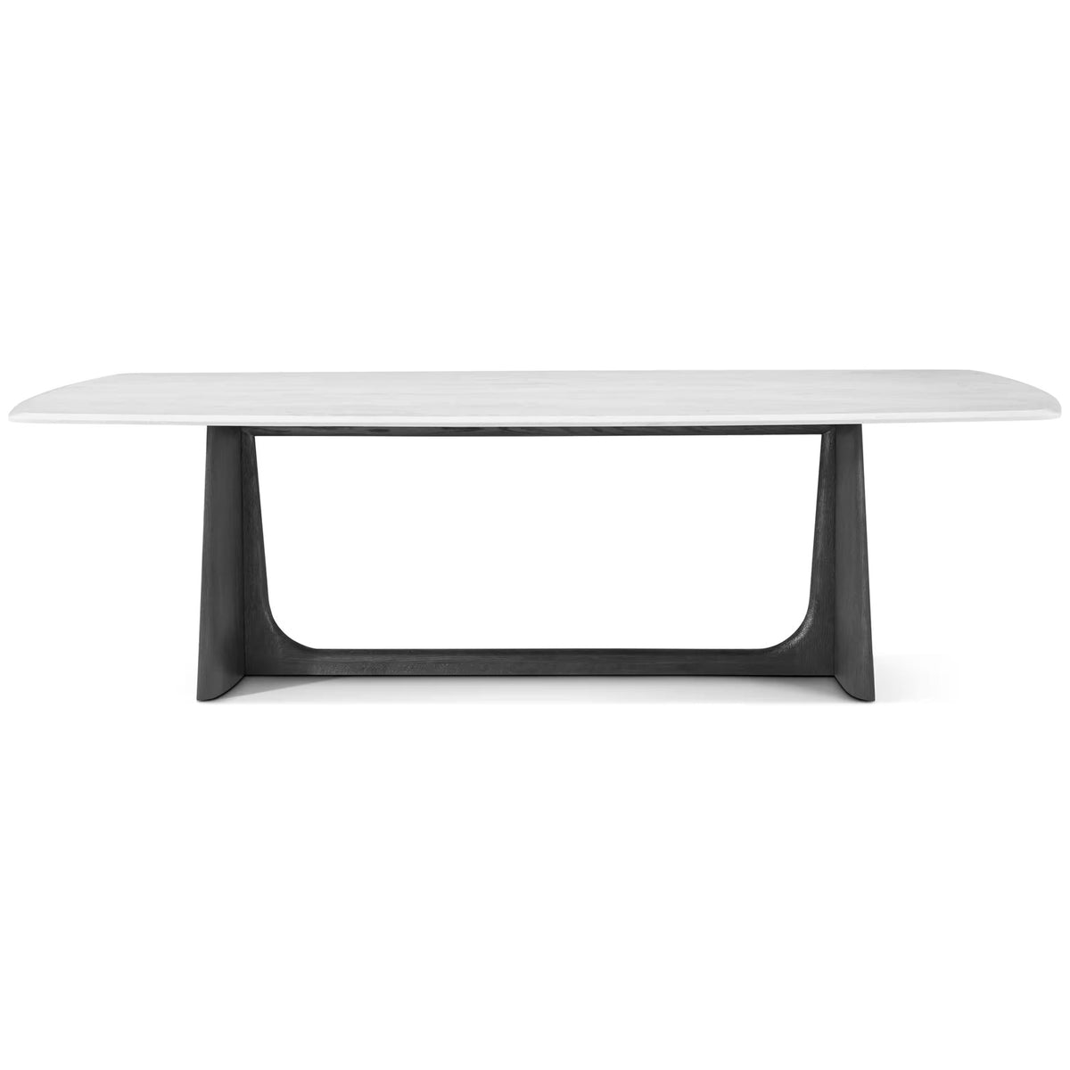 Repose Dining Table with Marble Top in Charcoal Oak - 260cm by Theodore Alexander