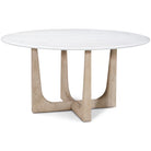 Repose Wooden Dining Table with Marble Top in Grey Oak by Theodore Alexander