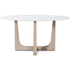 Repose Wooden Dining Table with Marble Top in Grey Oak by Theodore Alexander