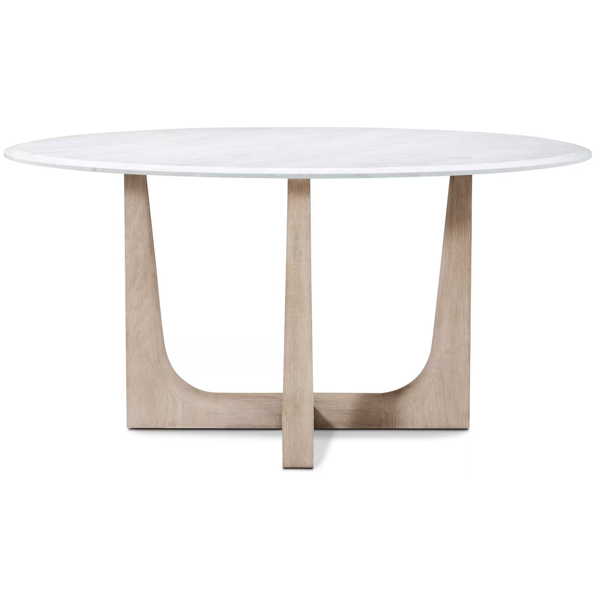 Repose Wooden Dining Table with Marble Top in Grey Oak by Theodore Alexander