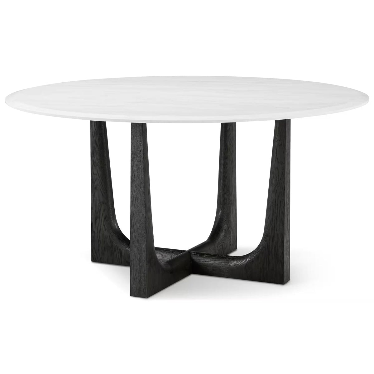 Repose Round Dining Table in Charcoal Oak - 152cm by Theodore Alexander