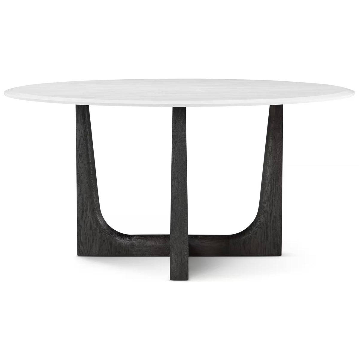 Repose Round Dining Table in Charcoal Oak - 152cm by Theodore Alexander