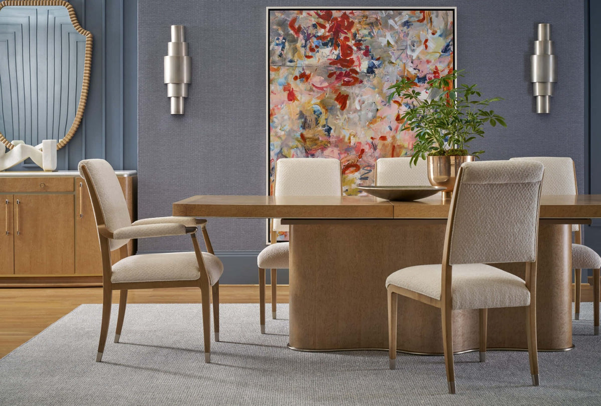 Origins Rectangular Extending Dining Table in Sesame - 208-300cm by Theodore Alexander