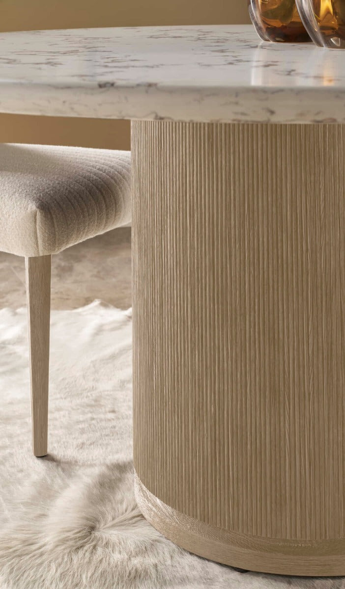 Horizon Round Dining Table in Quartz - 152cm by Theodore Alexander