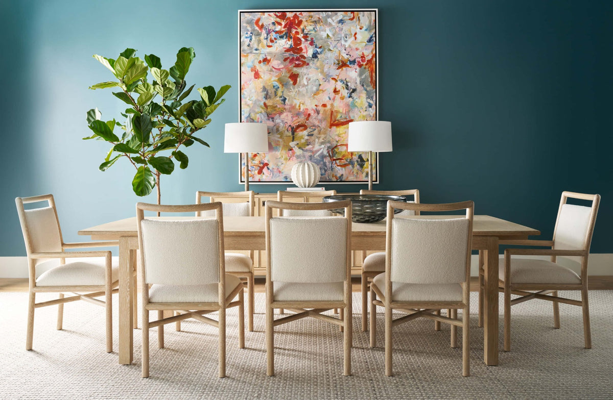 Montauk Rectangular Extending Dining Table in Light - 213cm -305cm by Theodore Alexander
