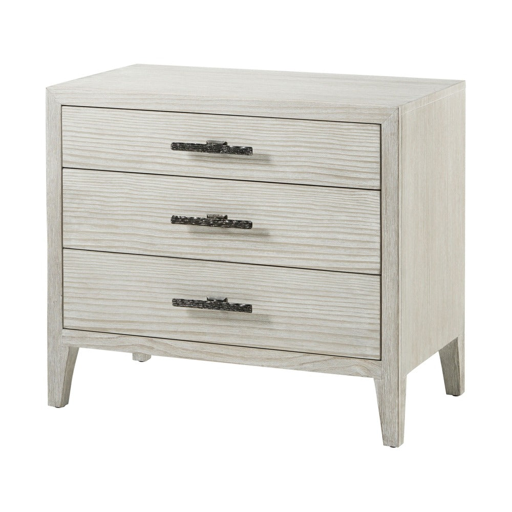 Breeze Three Drawer Bedside Table by Theodore Alexander