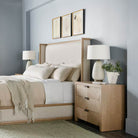 Catalina Three Drawer Bedside Table in Dune by Theodore Alexander
