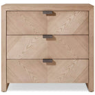 Catalina Three Drawer Bedside Table in Dune by Theodore Alexander