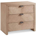 Catalina Three Drawer Bedside Table in Dune by Theodore Alexander