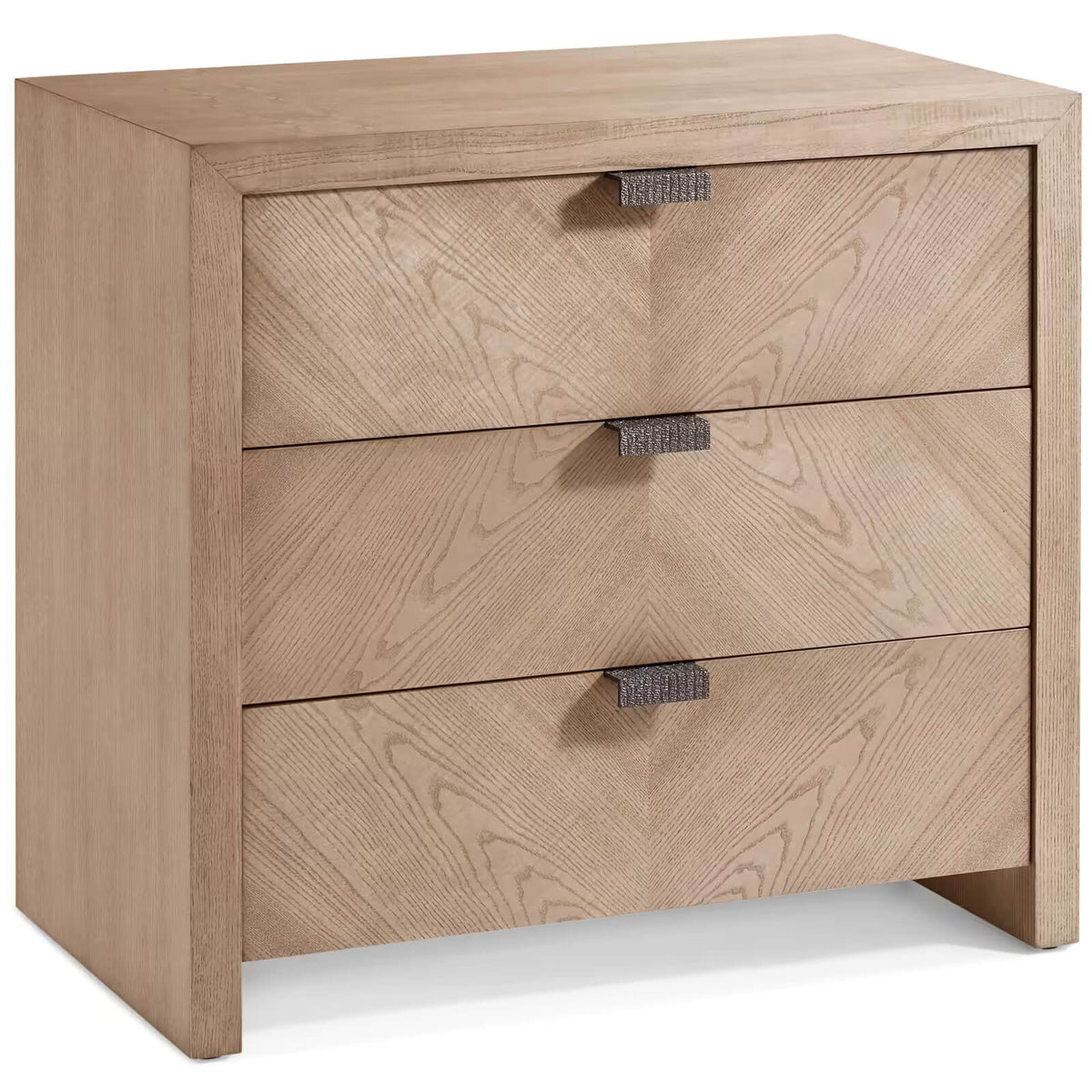 Catalina Three Drawer Bedside Table in Dune by Theodore Alexander