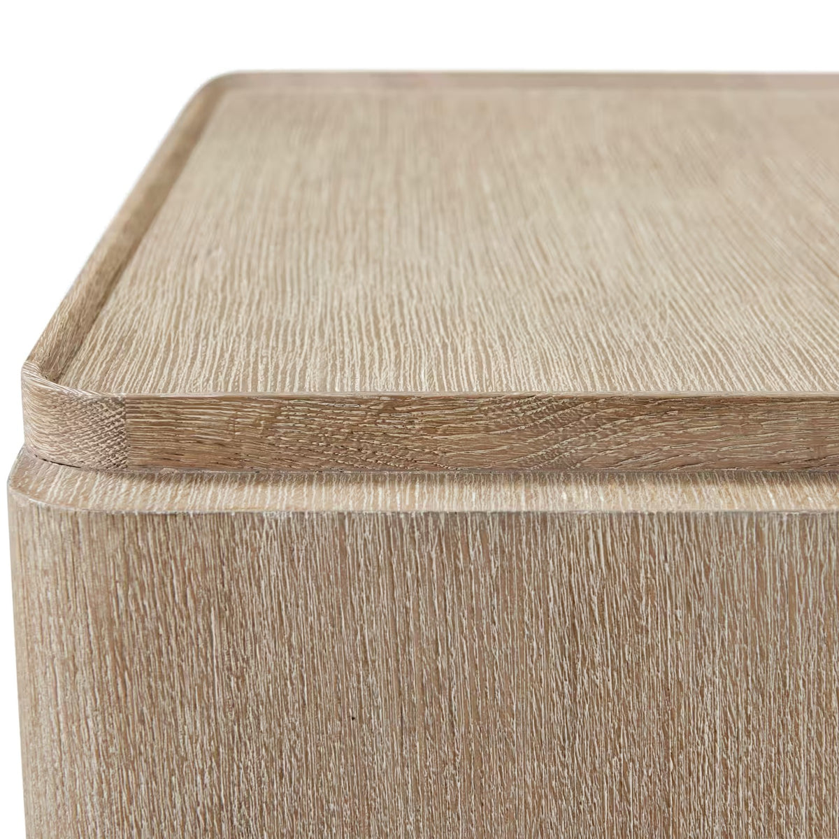 Repose Closed Bedside Table in Grey Oak by Theodore Alexander