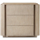 Repose Closed Bedside Table in Grey Oak by Theodore Alexander