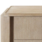 Repose Closed Bedside Table in Grey Oak by Theodore Alexander