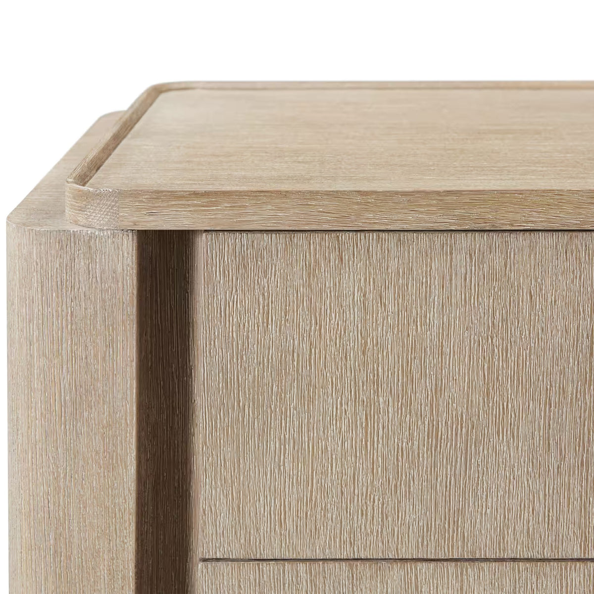 Repose Closed Bedside Table in Grey Oak by Theodore Alexander