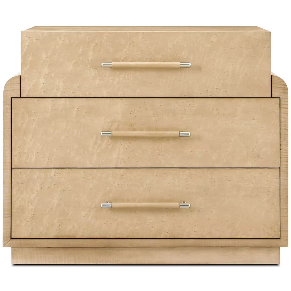 Origins Three Drawer Bedside Table in Sesame by Theodore Alexander