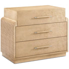 Origins Three Drawer Bedside Table in Sesame by Theodore Alexander