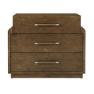 Origins Three Drawer Bedside Table in Landmark Finish by Theodore Alexander