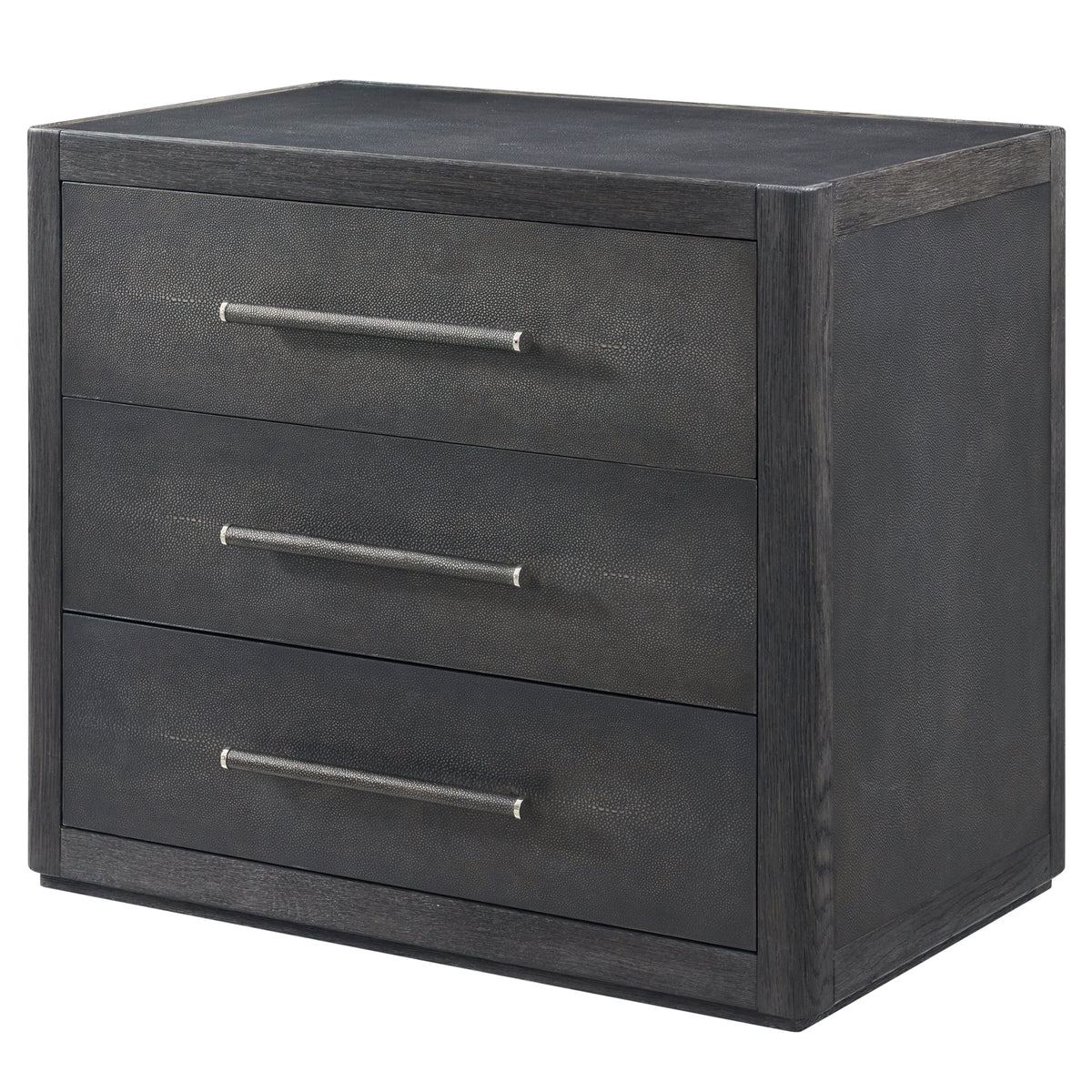 Maxwell 3-Drawer Bedside Table II Dark by Theodore Alexander