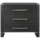 Luna 3-Drawer Bedside Table Dark by Theodore Alexander