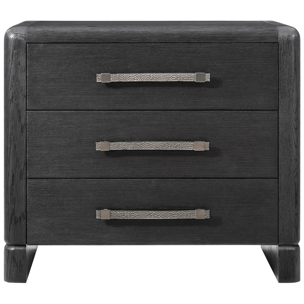 Luna 3-Drawer Bedside Table Dark by Theodore Alexander
