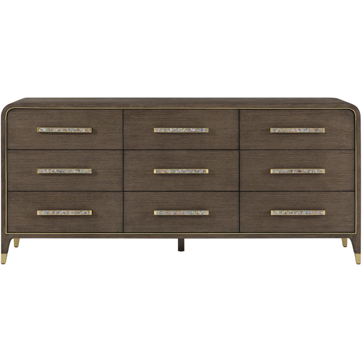 Judith Leiber 9-Drawer Dresser in Dark by Theodore Alexander