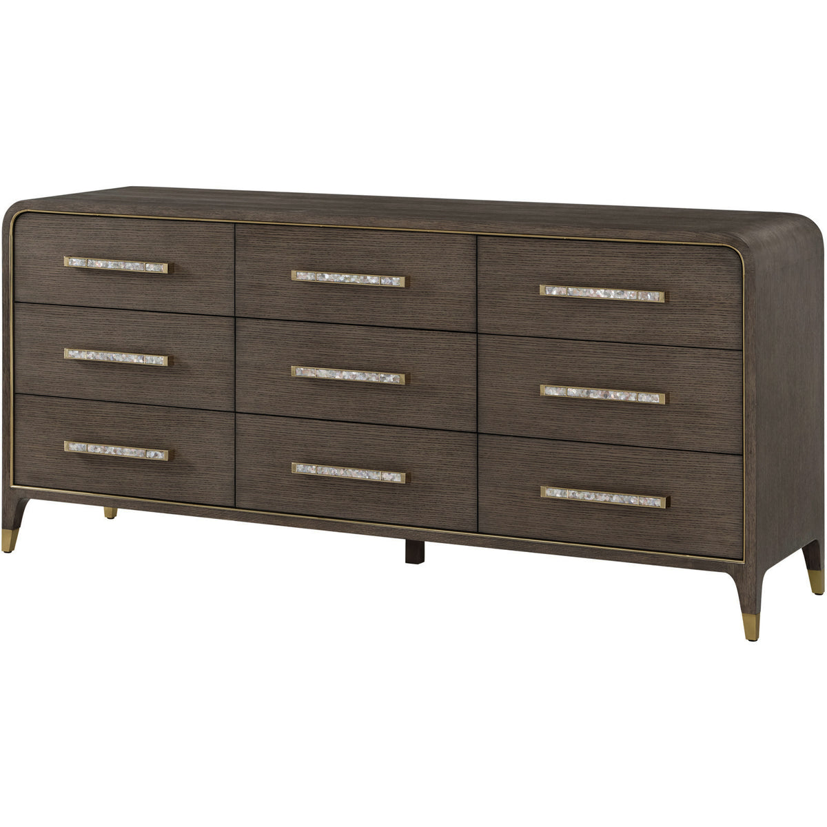 Judith Leiber 9-Drawer Dresser in Dark by Theodore Alexander