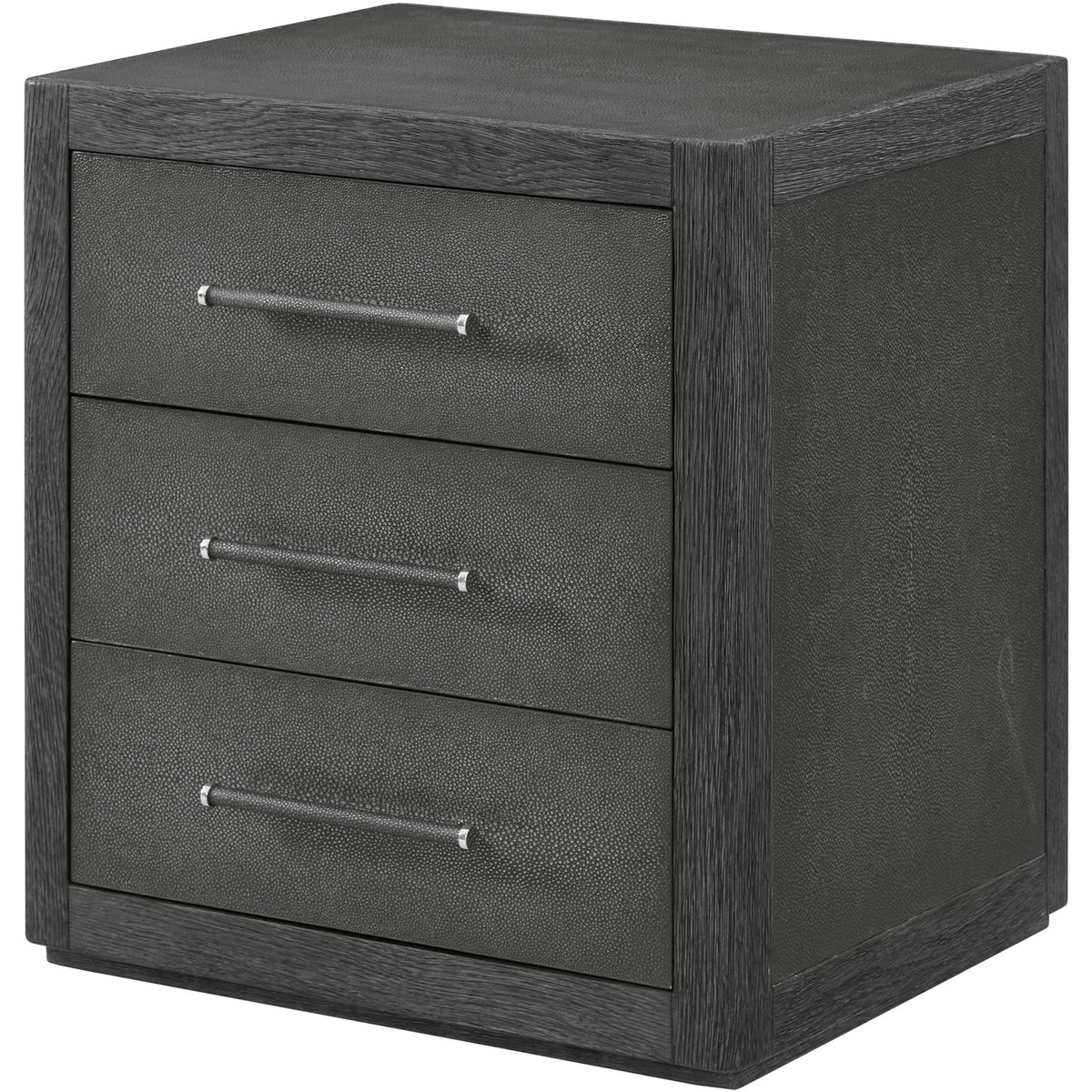 Maxwell 3-Drawer Bedside Table Dark by Theodore Alexander