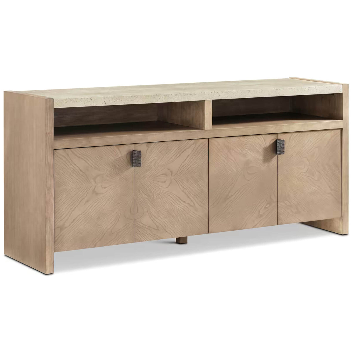 Catalina Media Cabinet in Dune - Small by Theodore Alexander