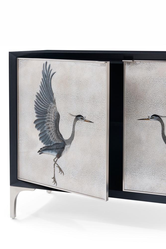 Origins Heron Wooden Chest by Theodore Alexander