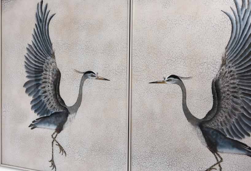 Origins Heron Wooden Chest by Theodore Alexander