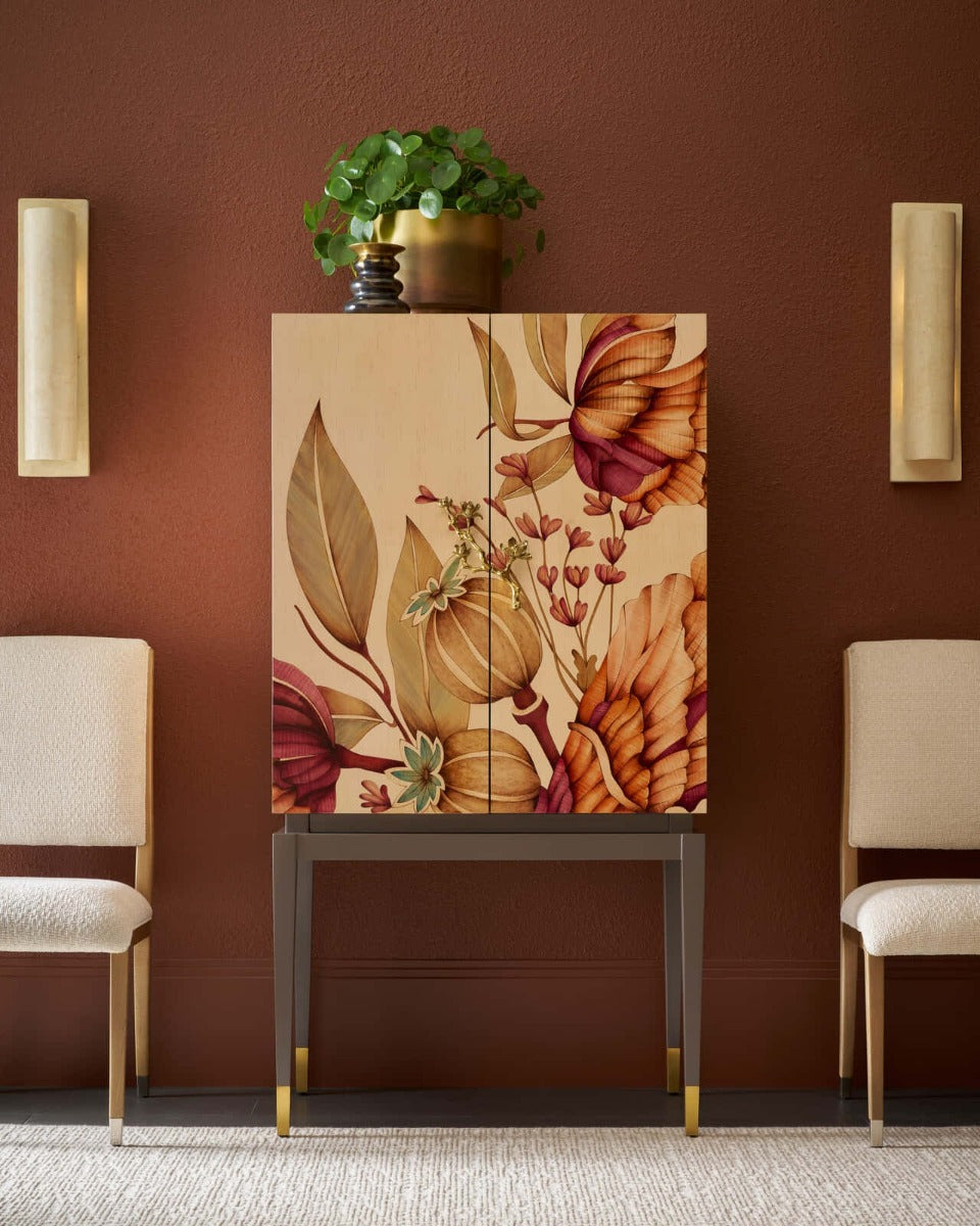 Bouquet Bar Cabinet by Theodore Alexander