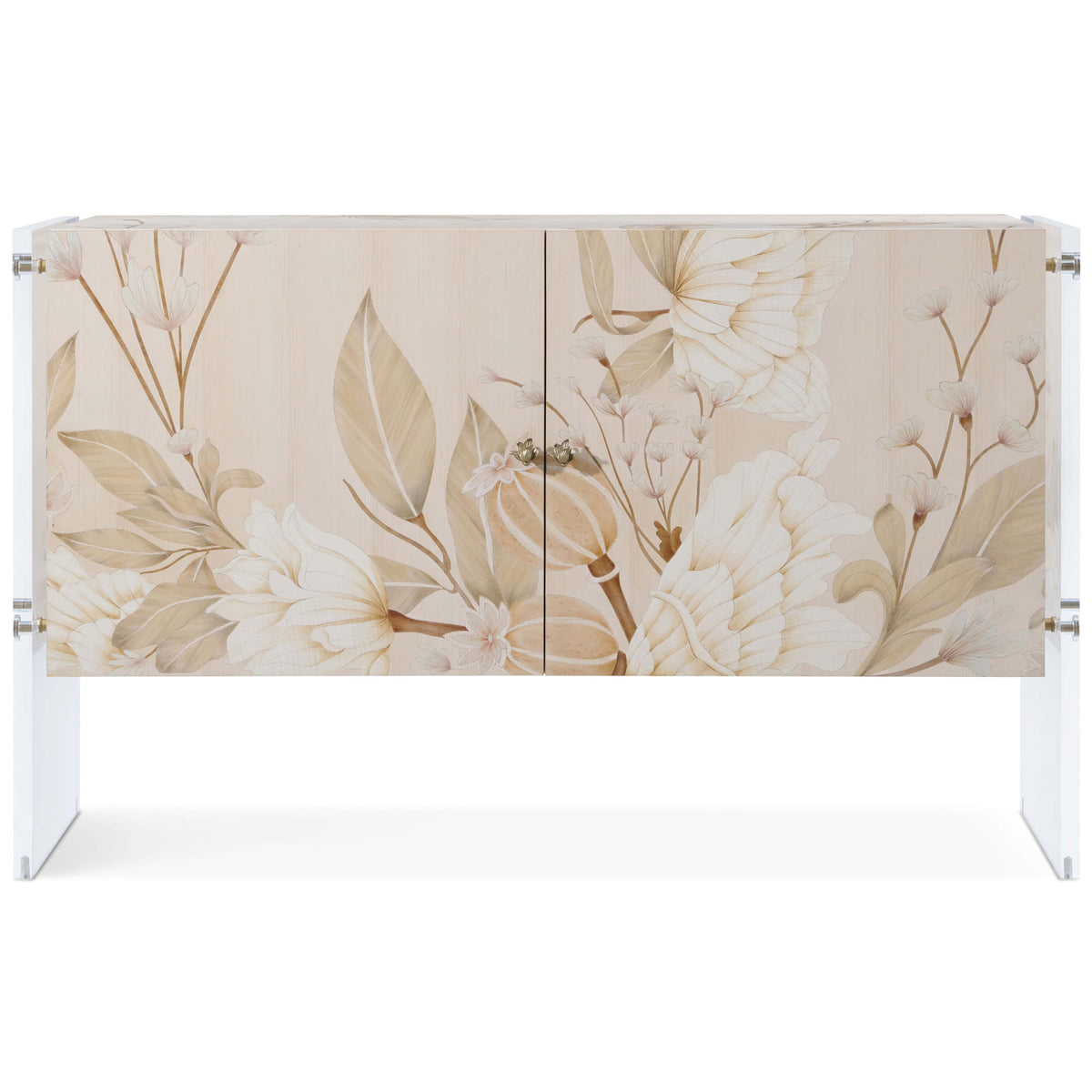 Bouquet 2 Door Cabinet in Buttercream by Theodore Alexander