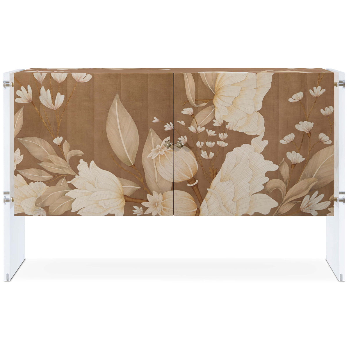 Bouquet 2 Door Cabinet in Toasted Cashew by Theodore Alexander