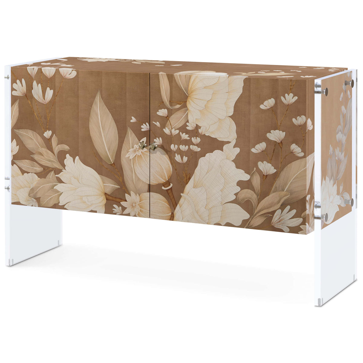Bouquet 2 Door Cabinet in Toasted Cashew by Theodore Alexander