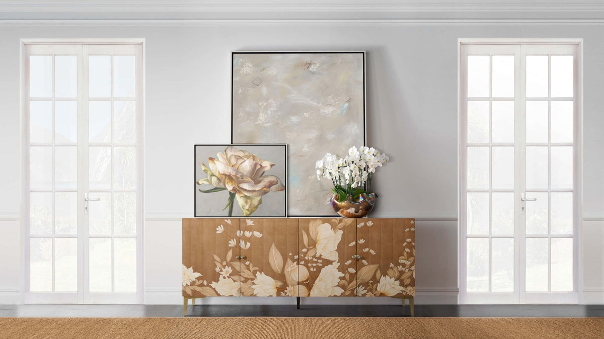 Bouquet 4 Door Sideboard in Toasted Cashew by Theodore Alexander