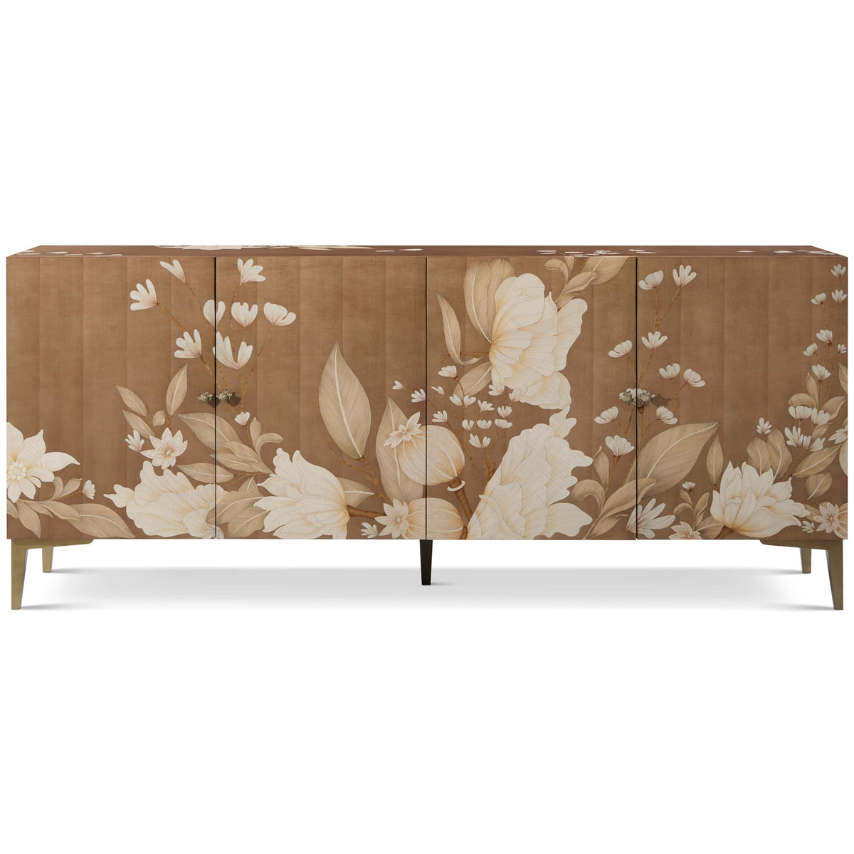 Bouquet 4 Door Sideboard in Toasted Cashew by Theodore Alexander