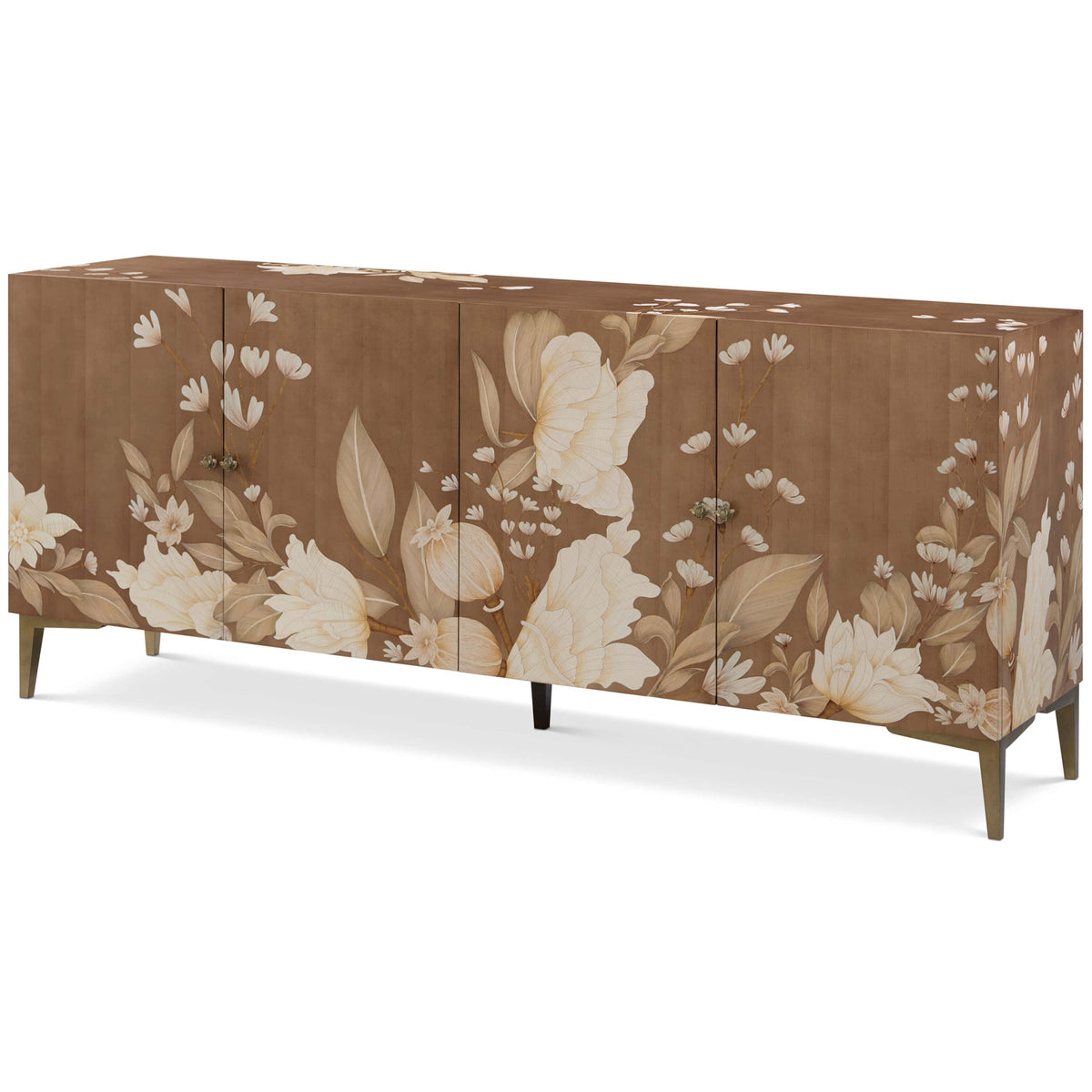 Bouquet 4 Door Sideboard in Toasted Cashew by Theodore Alexander